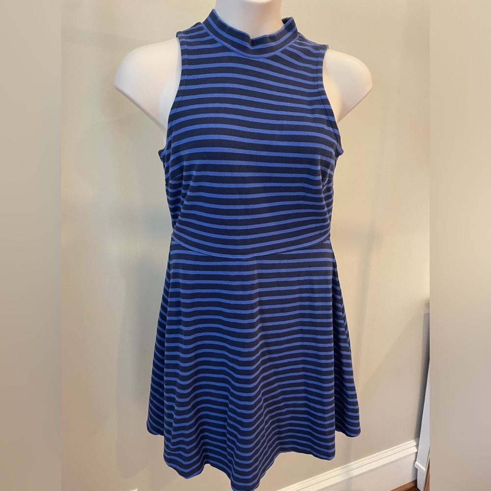 Old Navy Navy Stripe A Line Fit & Flare Dress size Large EUC